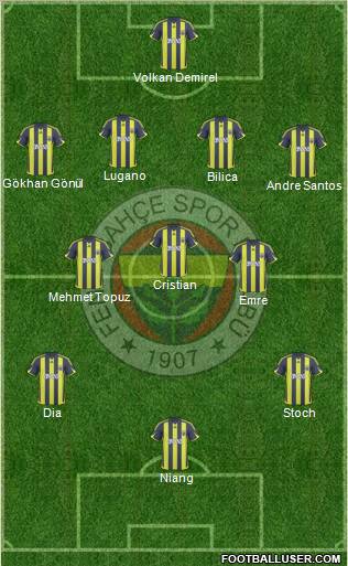 Fenerbahçe SK Formation 2010