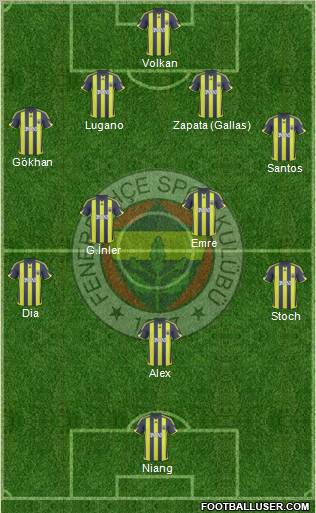 Fenerbahçe SK Formation 2010