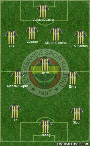 Fenerbahçe SK Formation 2010