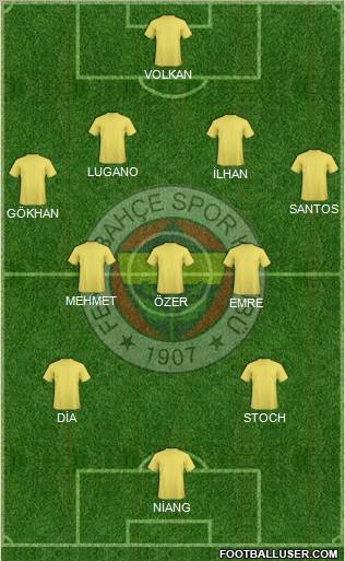 Fenerbahçe SK Formation 2010