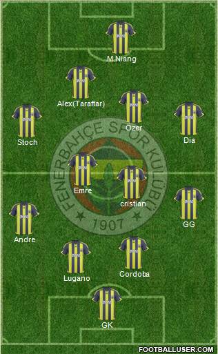 Fenerbahçe SK Formation 2010