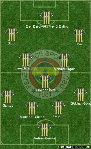 Fenerbahçe SK Formation 2010