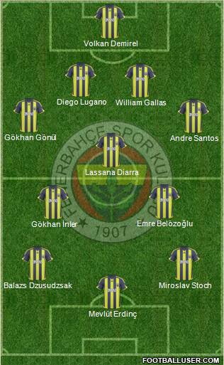 Fenerbahçe SK Formation 2010