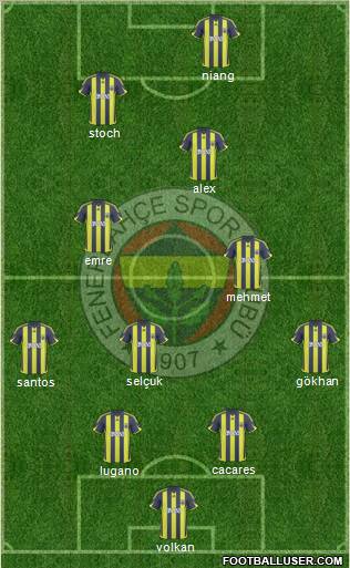 Fenerbahçe SK Formation 2010