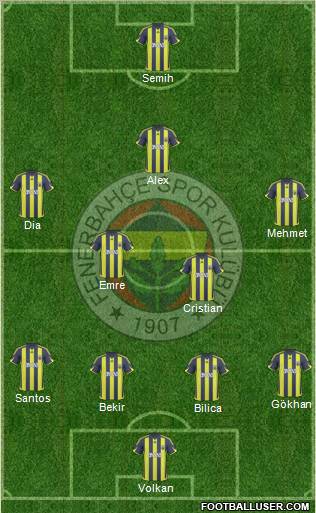 Fenerbahçe SK Formation 2010