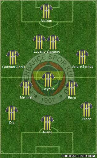 Fenerbahçe SK Formation 2010