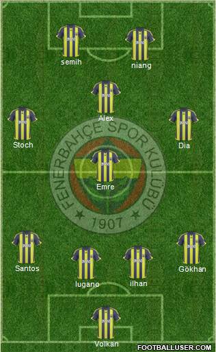 Fenerbahçe SK Formation 2010