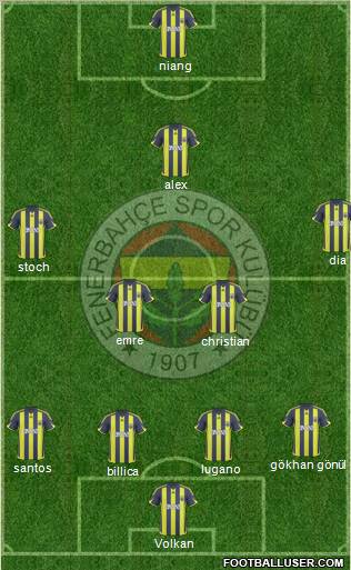 Fenerbahçe SK Formation 2010