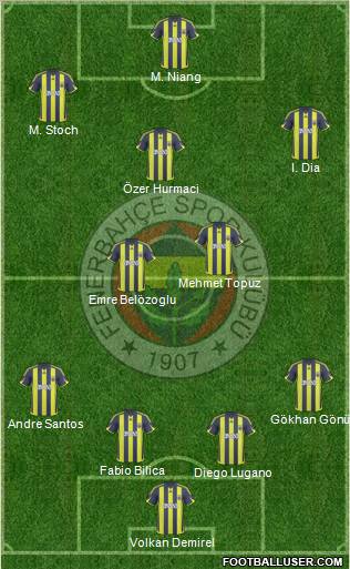 Fenerbahçe SK Formation 2010