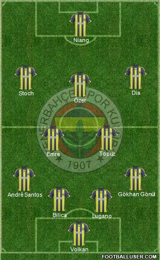 Fenerbahçe SK Formation 2010