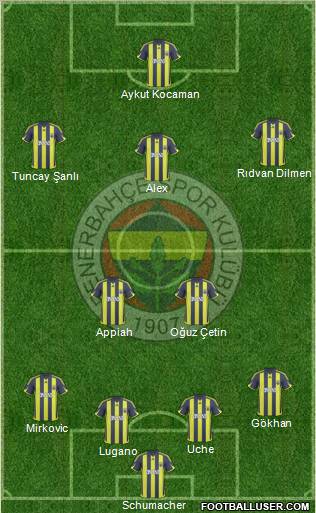 Fenerbahçe SK Formation 2010