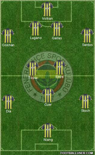 Fenerbahçe SK Formation 2010