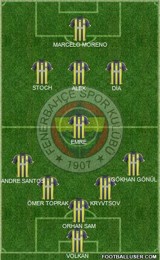 Fenerbahçe SK Formation 2010