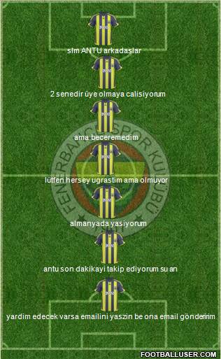 Fenerbahçe SK Formation 2010