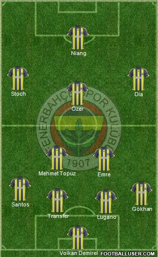 Fenerbahçe SK Formation 2010