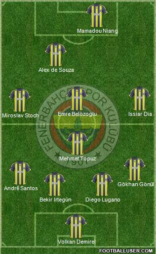 Fenerbahçe SK Formation 2010