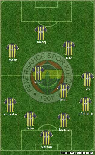 Fenerbahçe SK Formation 2010