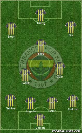 Fenerbahçe SK Formation 2010