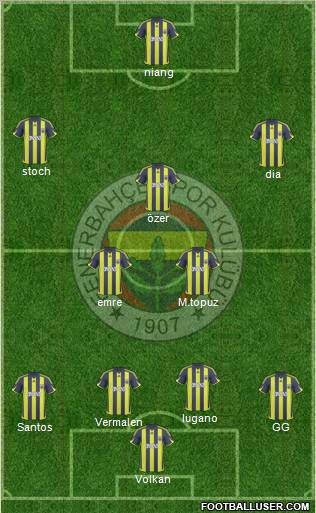 Fenerbahçe SK Formation 2010