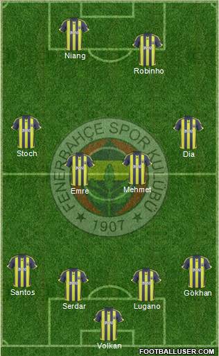 Fenerbahçe SK Formation 2010