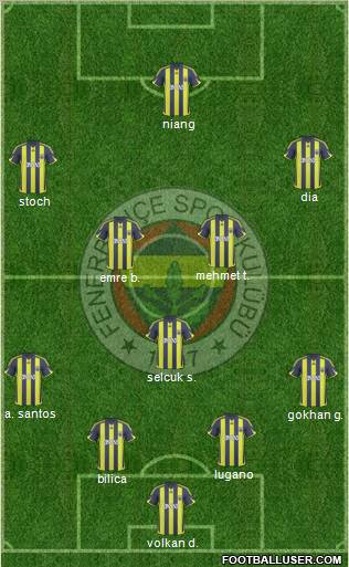 Fenerbahçe SK Formation 2010