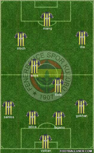 Fenerbahçe SK Formation 2010