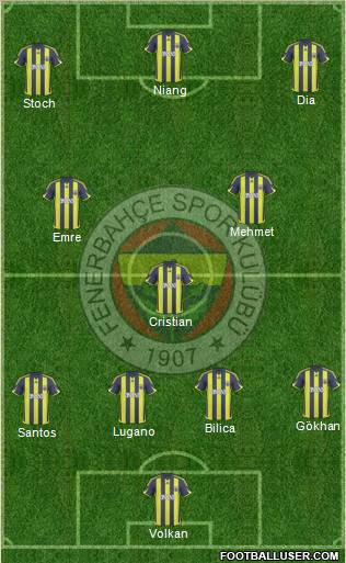 Fenerbahçe SK Formation 2010