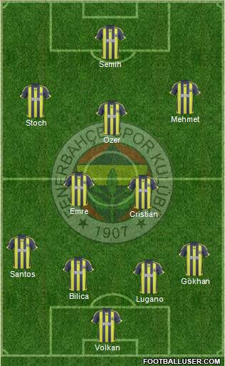 Fenerbahçe SK Formation 2010