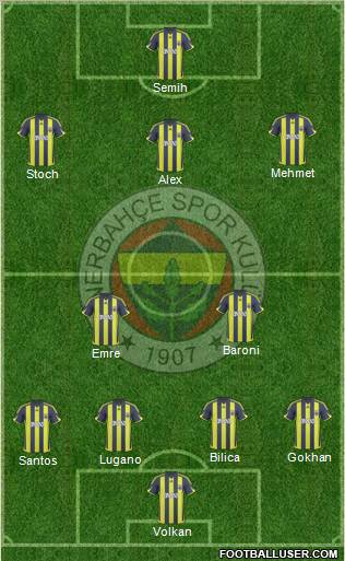 Fenerbahçe SK Formation 2010