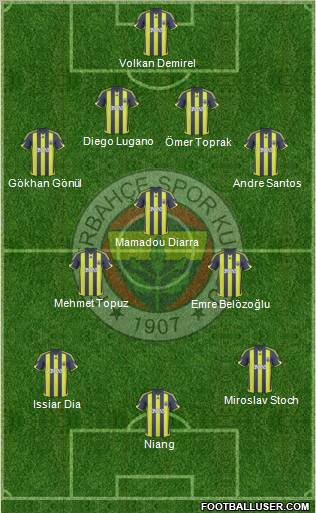 Fenerbahçe SK Formation 2010