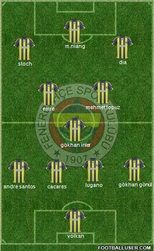 Fenerbahçe SK Formation 2010