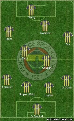 Fenerbahçe SK Formation 2010