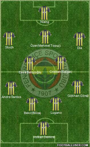 Fenerbahçe SK Formation 2010