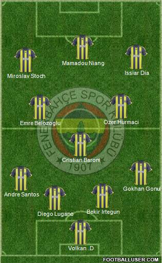 Fenerbahçe SK Formation 2010