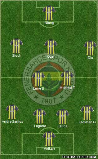 Fenerbahçe SK Formation 2010