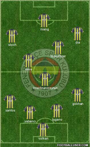 Fenerbahçe SK Formation 2010