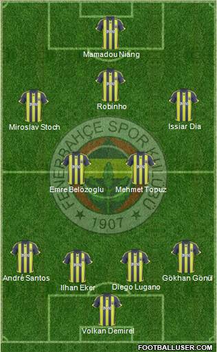 Fenerbahçe SK Formation 2010