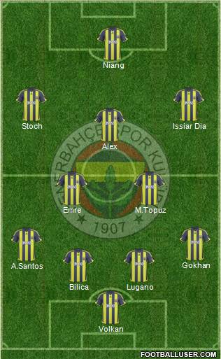 Fenerbahçe SK Formation 2010