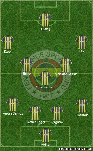 Fenerbahçe SK Formation 2010