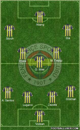 Fenerbahçe SK Formation 2010