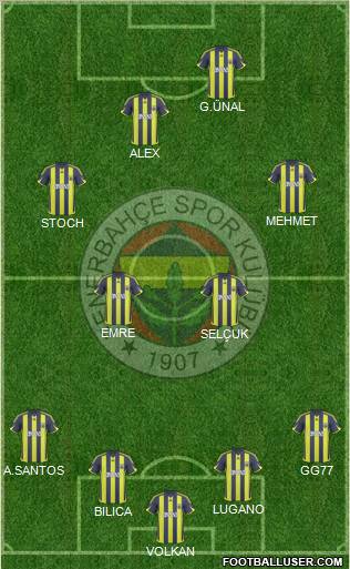 Fenerbahçe SK Formation 2010