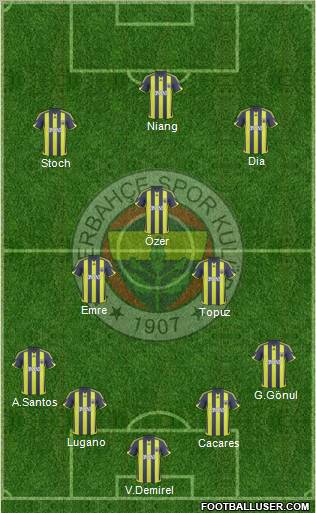 Fenerbahçe SK Formation 2010