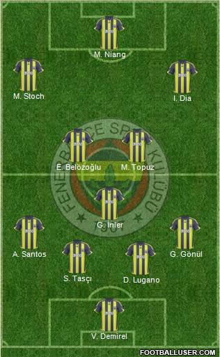 Fenerbahçe SK Formation 2010