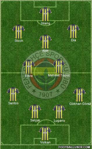 Fenerbahçe SK Formation 2010