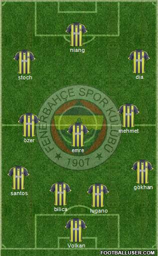 Fenerbahçe SK Formation 2010