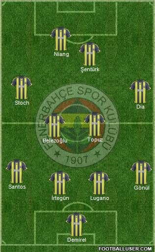 Fenerbahçe SK Formation 2010