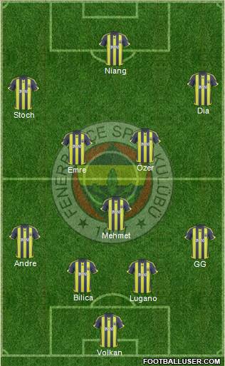 Fenerbahçe SK Formation 2010