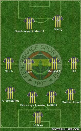 Fenerbahçe SK Formation 2010