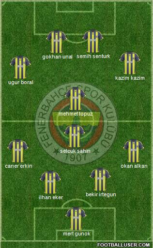 Fenerbahçe SK Formation 2010