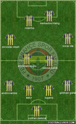 Fenerbahçe SK Formation 2010